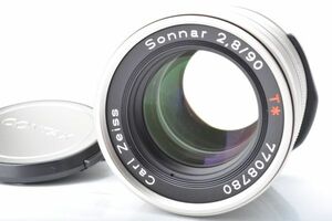 【美品】 CONTAX Carl Zeiss Sonnar T* 90mm F2.8 AF Lens G1 G2 用 ケース付き #n4