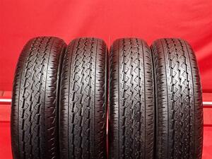 タイヤ4本 《 ブリヂストン 》 K370 [ 145/80R12 80/78N ]9.5分山★ 商用車6PR エブリィ NV100 クリッパー ミニキャブ キャリー n12