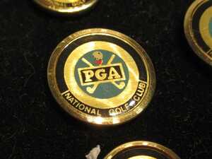 【雑貨】PGAのボタン9個セット 大が3個 小が6個のセット おしゃれ ファッションアイテム 中古品