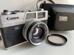 ⑰t464◆Canon キヤノン◆フィルムカメラ Canonet QL17 カメラ 光学機器 40mm 1:1.7 フィルター Kenko SKYLIGHT φ48 キャノン