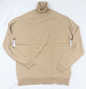 新品 John Smedley ジョンスメドレー 最高級メリノウール タートルネック　XXLサイズ LIGHT CAMEL