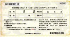 がり様専用　東海汽船株主優待 乗船割引券（35%割引券）