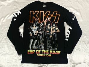 【送料無料 値下げ交渉歓迎】KISSキッス エンドオブザロードワールドツアー長袖Tシャツ カットソー ブラック古着バンドライブUSAロック来日