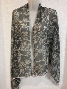 ★美品★ GIORGIO ARMANI ジョルジオアルマーニ　花柄　シルク　ストール　シースルー