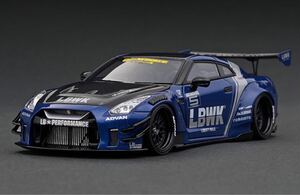 イグニッションモデル　IG2551 1/43 LB-WORKS Nissan GT-R R35 type 2 Blue ignition model