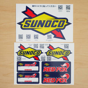 SUNOCO スノコ RED FOX レッドフォックス ステッカー セット / オイル / 2024 鈴鹿８耐 / 新品 非売品 ノベルティ