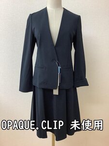 OPAQUE.CLIP オペークドットクリップ タグ付き未使用 紺黒ストレッチスーツ UVカット サイズ上下とも38／M