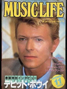 MUSIC LIFE ミュージック・ライフ 1983年11月号 デビット・ボウイ 　デュラン・デュラン　アイアン・メイデン　マイケル・ジャクソン　