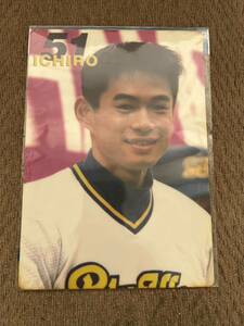 レア イチロー 下敷き オリックス・ブルーウェーブ B5 フルカラー ICHIRO 51 ORIX 当時品