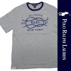 新品 POLO RALPH LAUREN BOYS S/S T-SHIRT ポロ ラルフローレン ボーイズ 半袖 Tシャツ グレー ネイビー カットソー ポニー L 正規品 92B