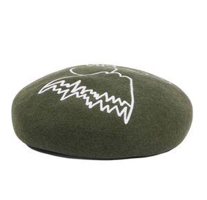 正規店購入 本物 美品 KENZO ケンゾー by NIGO ケンゾー バイ ニゴー 22AW Souvenir Woollen Beret スーベニアウールベレー帽 グリーン