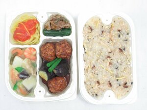 ★【直接引取不可】 食品サンプル ディスプレイ お弁当 弁当 きのこリゾット 肉団子 八宝菜 スパゲッティ 牛肉炒 ご飯 おかず 見本品 料理