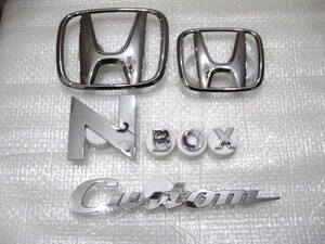 ★希少 Nボックス NBOX N-BOX カスタム Hマーク×2 JF3? ホンダ ロゴ 型式不明 シルバーエンブレム 4点 旧車 中古