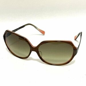 【美品】OLIVER PEOPLES オリバーピープルズ サングラス 6114-135 ブラウン×ピンク デザイン オシャレ 収納袋付き HMY