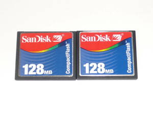 動作保証！SanDisk CFカード 128MB 2枚セット ②