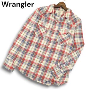 Wrangler × BEAMS+ ラングラー × ビームスプラス S9057 麻 リネン混★ 長袖 ウエスタン チェック シャツ Sz.M　メンズ　A4T09137_8#A