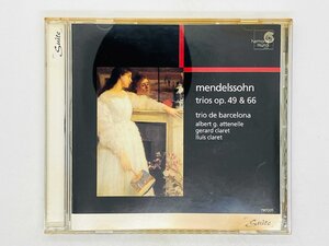 即決CD 独盤 MENDELSSOHN / TRIOS OP.49 & 66 / TRIO DE BARCELONE / メンデルスゾーン トリオ Germany HMT 7901335 N06