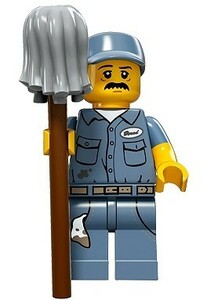 ★LEGO★ミニフィグ【シリーズ15】Janitor(7101109)