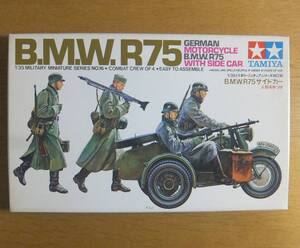 【ジャンク説明書なし】TAMIYAタミヤ1/35　MM35016　B.M.W.R75サイドカー　当時物350表示　定形外390円