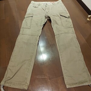 DIESEL カーゴパンツ W30 カーキ色