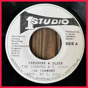 ★美盤！1967！鉄板/名曲/MUST！スタワン・ビッグ・リディム！【The Tennors - Pressure & Slide】7inch Studio One JA Reissue