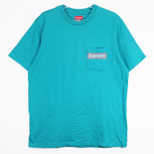 SUPREME シュプリーム 19SS MESH STRIPE POCKET TEE メッシュ ストライプ ポケット Tシャツ ショートスリーブ カットソー ティール Julz