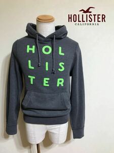 HOLLISTER ホリスター スウェット パーカー プルオーバー フーディー トップス サイズM 長袖 180/100Y チャコールグレー 裏起毛