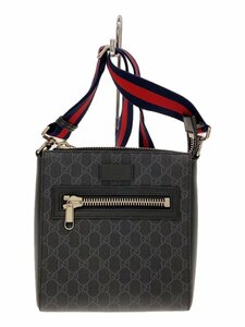 GUCCI◆GUCCI/グッチ/ショルダーバッグ_GGスプリーム/PVC/BLK/総柄