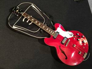 No.100923 部屋弾きにも最適！Epiphone RIVIERA CHERRY メンテナンス済み EX+ + 