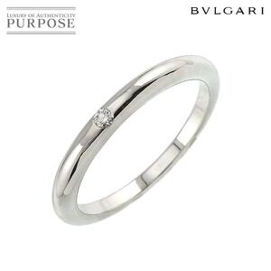 ブルガリ BVLGARI フェディ 8号 リング ダイヤ 1P Pt プラチナ 指輪 Fedi Ring 90237864