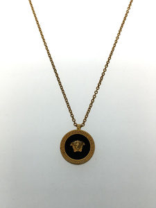 VERSACE◆ネックレス/ゴールドエナメルメドゥーサネックレス/-/GLD/トップ有/メンズ/イタリア製