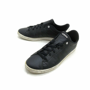 X★【25cm】アディダス/adidas DB1370 VVALCLEAN QT W フェイクレザースニーカー/黒LADIES/136【中古】■