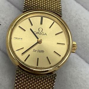 【4143】稼働品 OMEGA オメガ DEVILLE デヴィル デビル 手巻き 腕時計 レディース 動作確認済 ゴールド 中古 