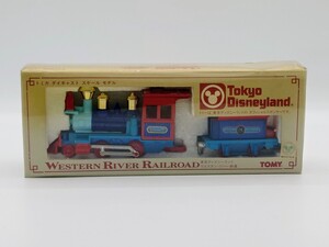 ★☆廃盤 ウエスタン リバー 鉄道 ディズニー ミニカー トミカ TOMY ミシシッピ号 当時物 ステッカー付 東京ディズニーランド☆★