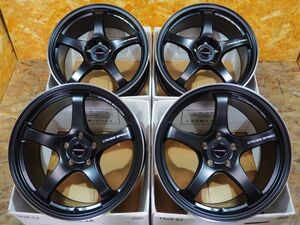 ★軽量★18inch 9.5J+35 5H114.3 新品 人気 クロススピードCR5 1台分 タイヤset可能 S13 S14 S15 180SX JZX90 JZX100 Z33 Z34 R34 ブラック