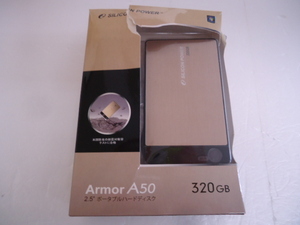 【KCM】amb-714★箱痛み未使用★【Silicon Power】USB2.0/1.1対応 耐衝撃 ポータブルHDD Armor A50 320GB ゴールド SP320GBPHDA50S2G