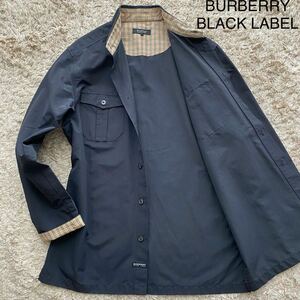 希少モデル●未使用級●BURBERRYBLACKLABEL バーバリーブラックレーベル 長袖シャツ シャツ ブルゾン ジャケット ノバチェック 春物