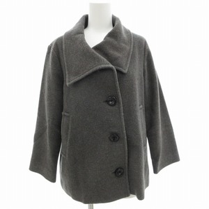 シップス SHIPS コート ショート ウール混 M グレー /SS 0930 ■MG レディース