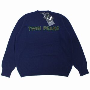 UNDERCOVER アンダーカバー 24AW ロゴクルーニットTWIN PEAKS 5 ネイビー