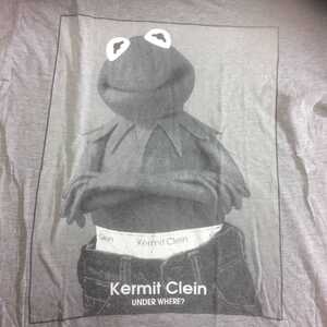 90年代 レア Kermit Clein カーミットクライン パロディ プリント Tシャツ USA製 ヴィンテージ M フォトプリント 半袖 Tshirt grey