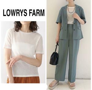 1回のみ着用 LOWRYS FARM シアーテレコTシャツ 美品