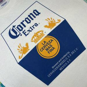 激レア00’s新品未使用Corona Extraコロナエキストラ コロナ ビール本場MADE IN MEXICO製メキシコOPTIMA COTTON WEAR OfficialアドTシャツM