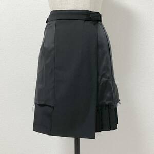 AD1991 COMME des GARCONS プリーツ インサイドアウト ウールギャバ 巻きスカート コムデギャルソン ラップ 90s VINTAGE archive 4090255