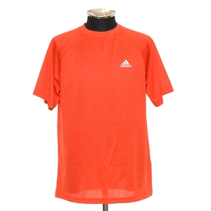 〇473747 adidas アディダス ○プラクティスシャツ 半袖 Tシャツ サイズM メンズ オレンジ