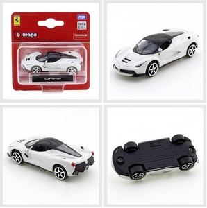 トミカ ブラーゴ TOMICA BURAGO フェラーリ Ferrari ラフェラーリ 白 3インチ