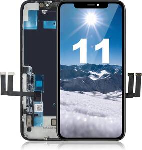 iPhone 11 LCD パネル スクリーンの取り替え用 前部側面の修理部品（黒 6.1 インチ）用具なし