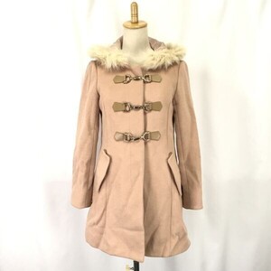 ミッシュマッシュ/misch masch★フォックスファー付き/ダッフルコート【38/レディースM/ピンク系/pink】Coats/Jackets/Jumpers◆pBH403