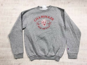 チャンピオン Champion アメカジ スポーツ ストリート 古着 RED DEVILS 裏毛 スウェット トレーナー キッズ YXL 大人も◎ 霜降り グレー