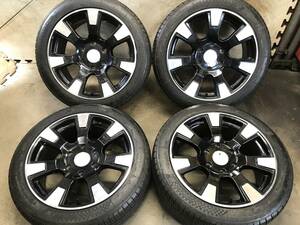 【200系ハイエース】ESSEX 18×8J+38 PCD139.7 6Hアルミホイール＆溝有19年製235/45R18ラジアルタイヤ ４本 