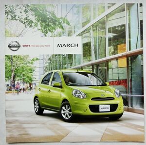 ★送料無料♪即決！ ■日産 マーチ（4代目前期 K13型系）カタログ ◆2010年 全35ページ 美品♪ ◇オプションカタログ付き♪ NISSAN MARCH